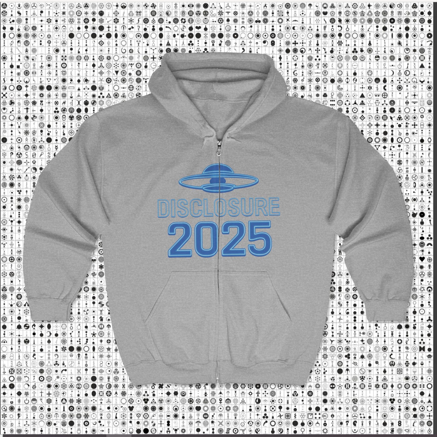 Alien Disclosure 2025 Zip Hoodie, Unisex Hoodie, UFO Lover Gift, Sci-Fi Apparel, Conspiracy T-Shirt, Cozy Sweatshirt