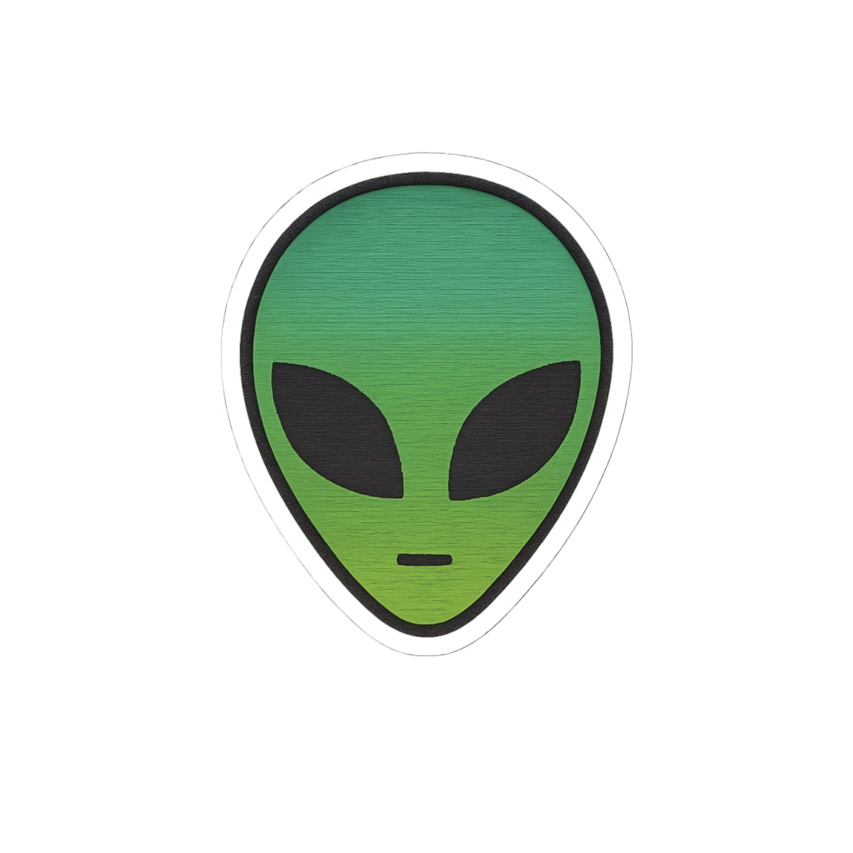 Alien Vibe Kiss-Cut Stickers - Whimsical Decor, Laptop Stickers, Cute Gift, Sci-Fi Lovers, Customizable Designs