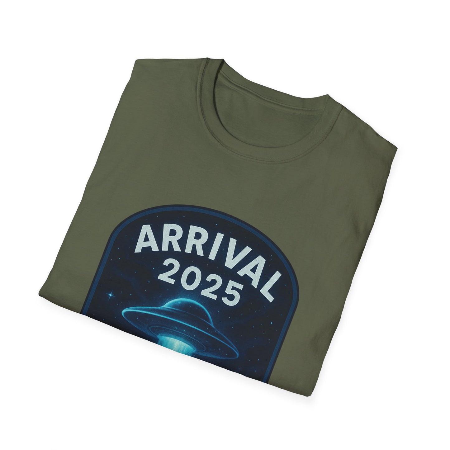 Unisex UFO Arrival 2025 T-Shirt, Funny Graphic Tee, Gift for Space Lovers, Sci-Fi Apparel, Alien Enthusiast Shirt, Casual Wear