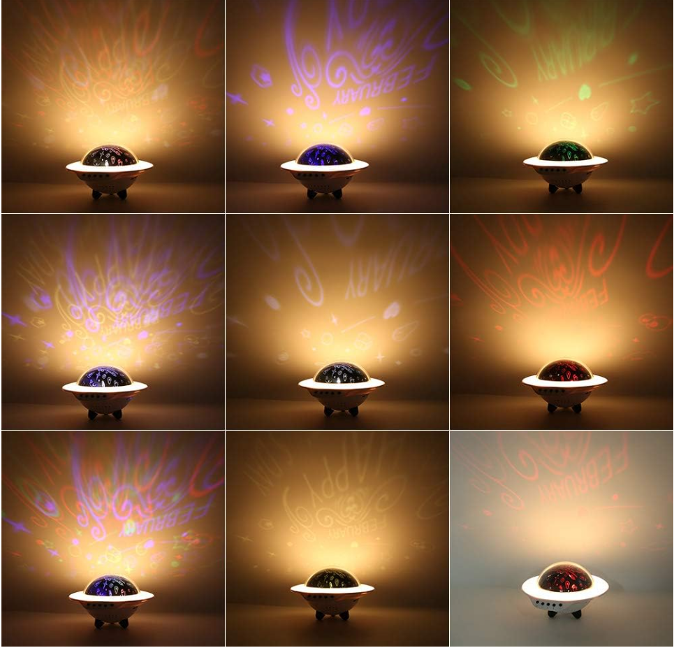 💡 UFO Star Projector Night Light – Dream Under a Friendly Sky
