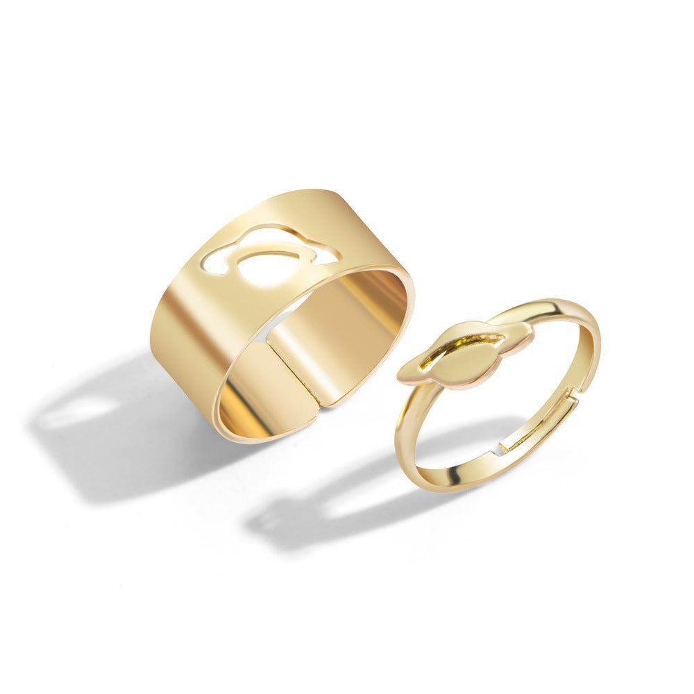 💍 Spaceship Ring Set – Signals from the Stars, Worn by You