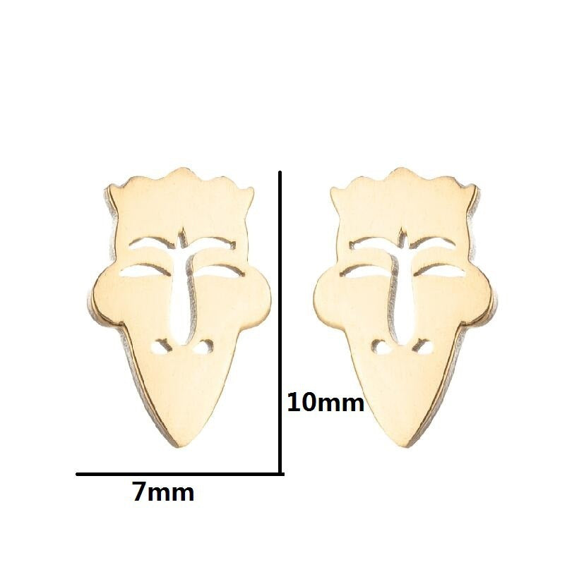Fashion Stainless Steel Alien Earrings – Cosmic Chic for Every Day