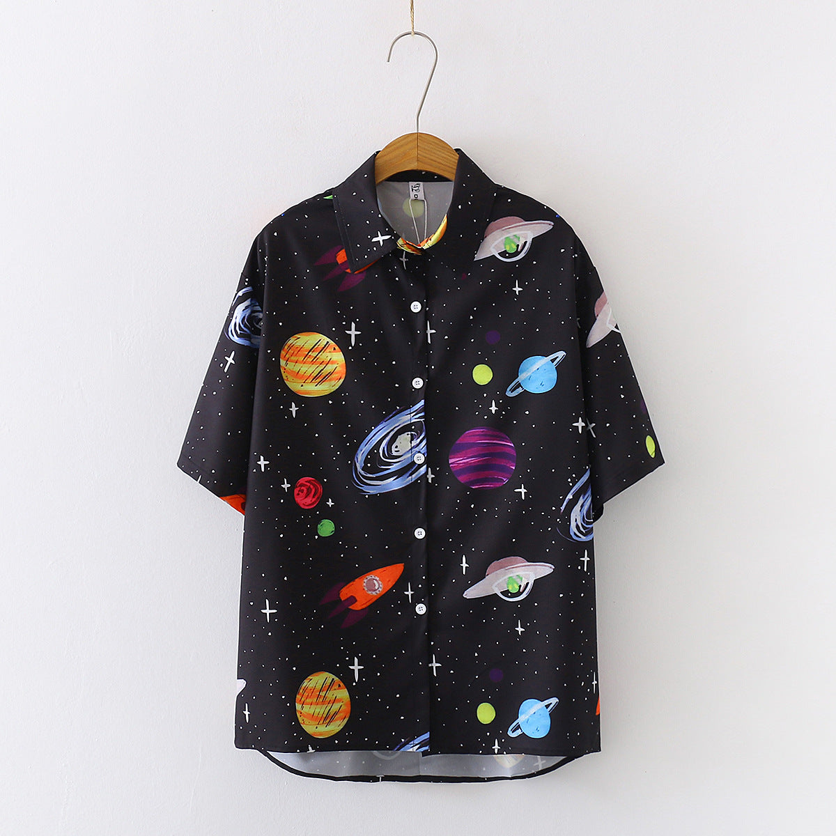 🛸 Spaceship Print Shirt – Style from the Stars
