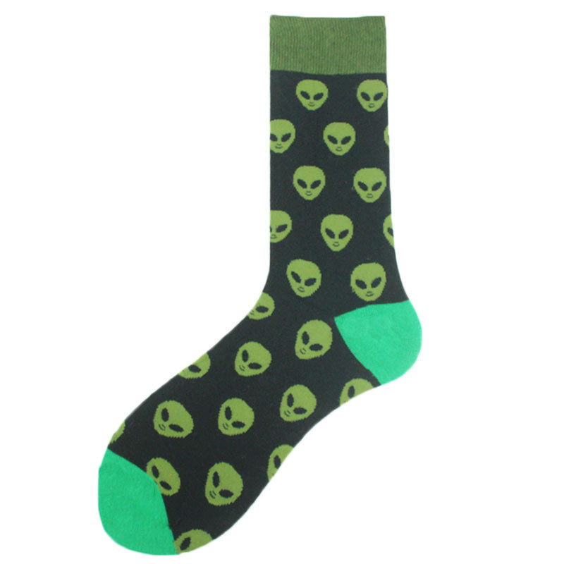 🧦 Alien Planet Cotton Socks – Step Into the Mystery