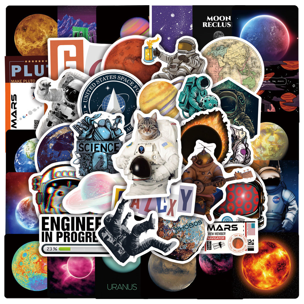 🐾 Space Animal Astronaut Sticker Set – Companions of the Cosmos