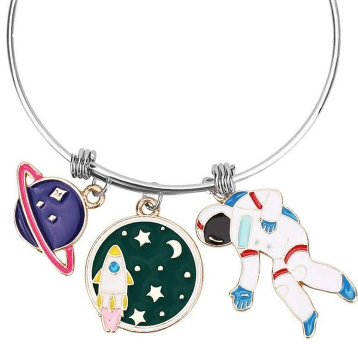 🚀 Alien Rocket Stainless Steel Bracelet or Key Chain – Grounded Style, Galactic Intent