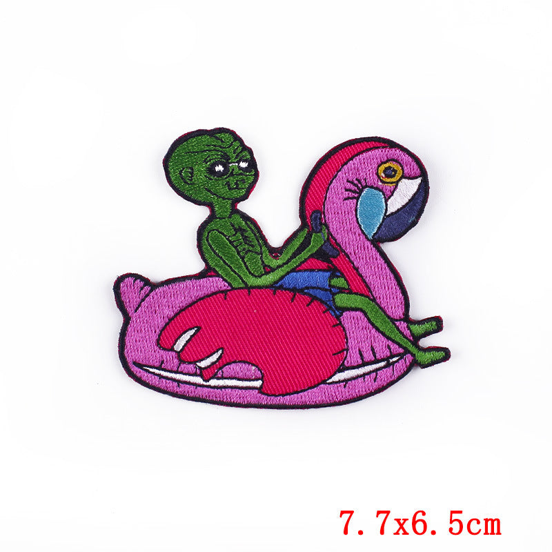 ๐ธ Alien Embroidered Patch โ Wear the Signal