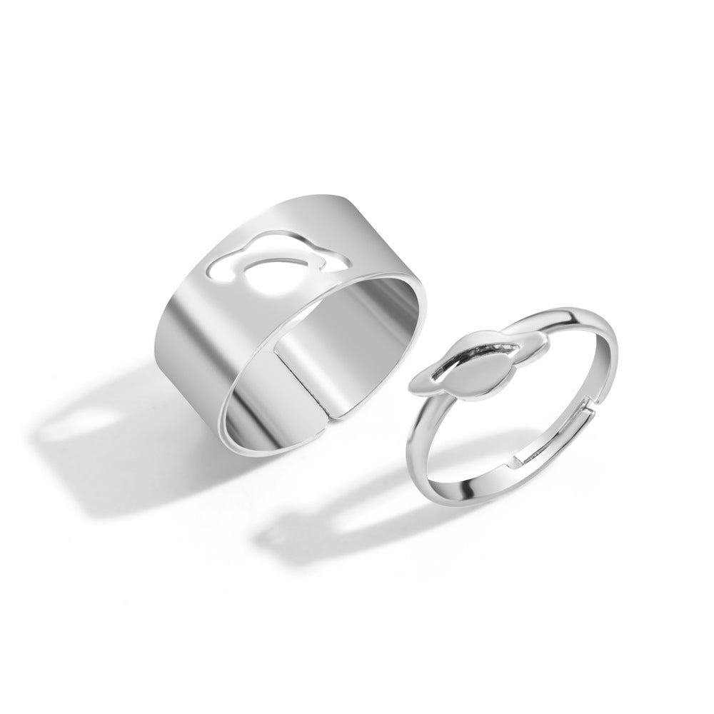 💍 Spaceship Ring Set – Signals from the Stars, Worn by You
