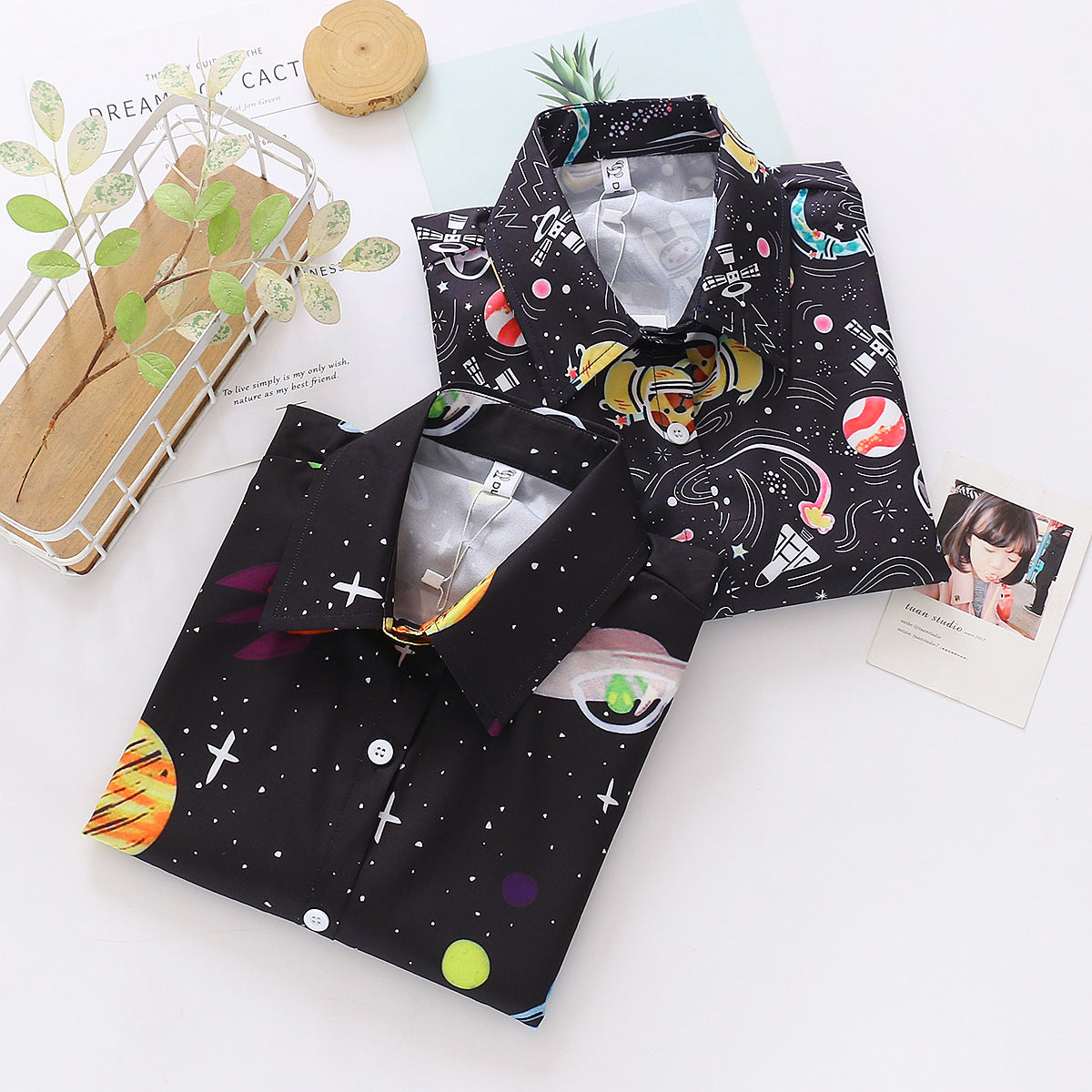 🛸 Spaceship Print Shirt – Style from the Stars