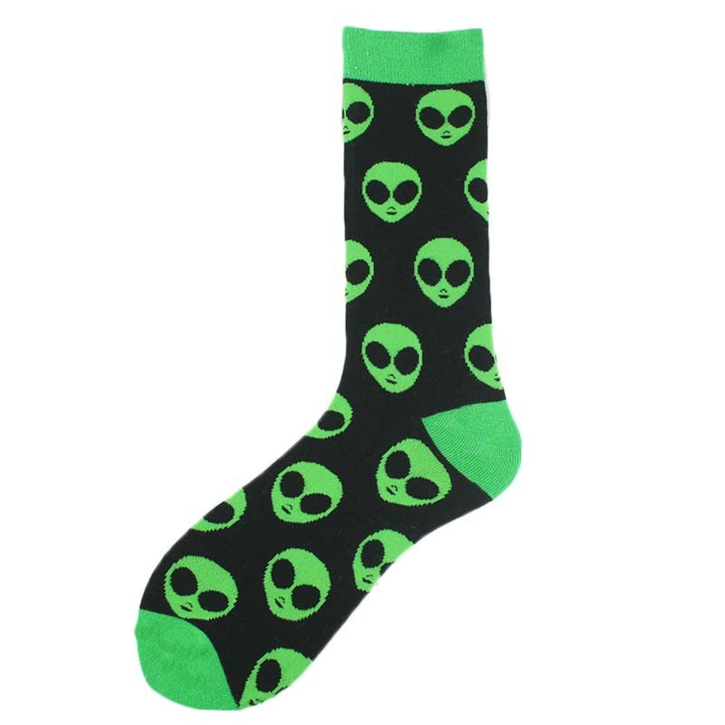 🧦 Alien Planet Cotton Socks – Step Into the Mystery
