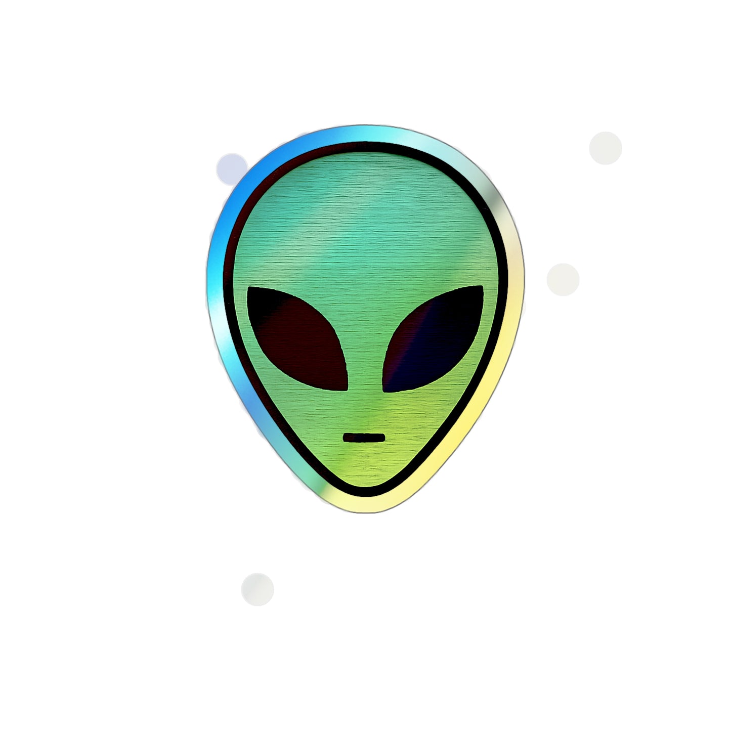 Holographic Alien Head Sticker from The Aliens Are Here