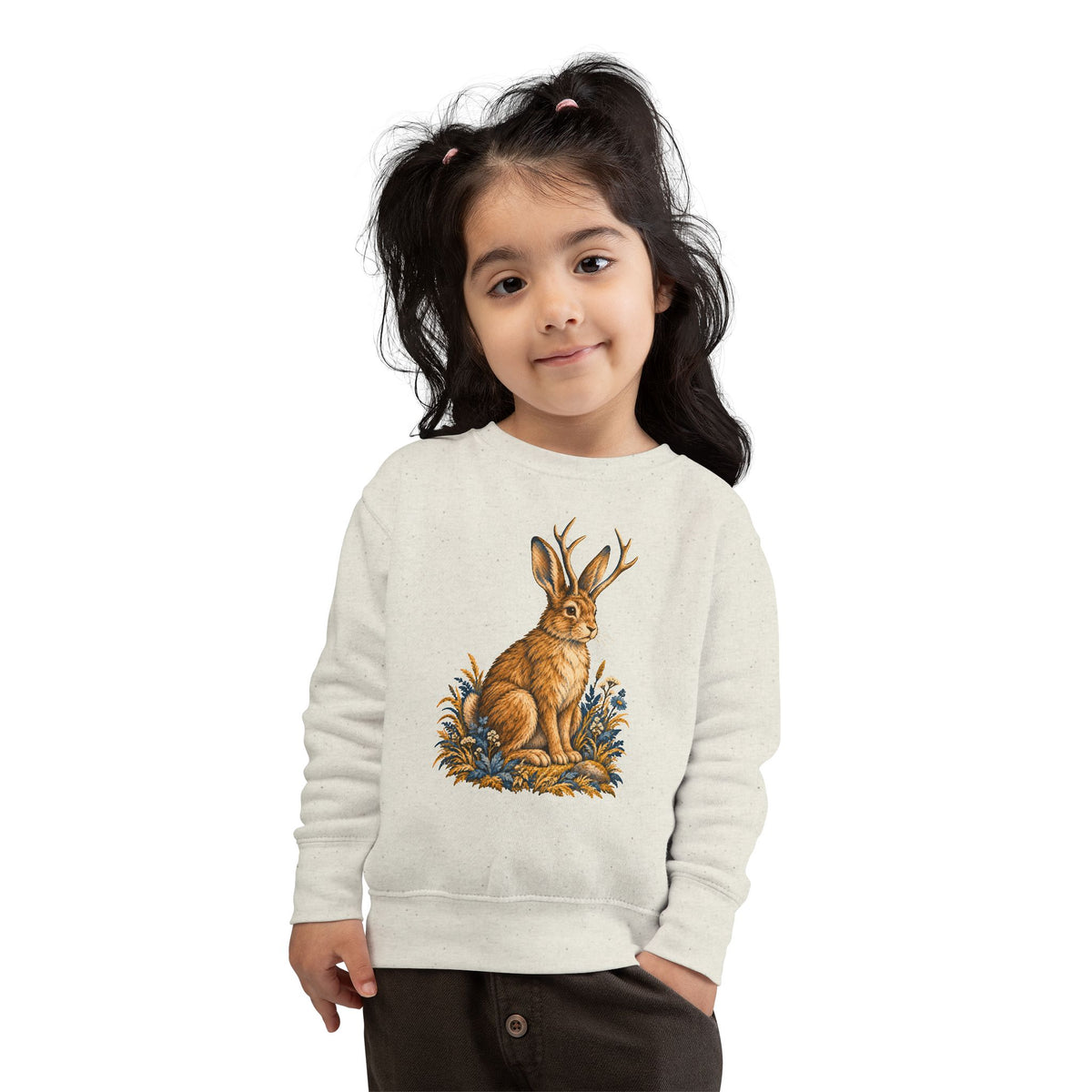 Cryptid jackalope toddler sweatshirt from the Cool Cryptids collection
