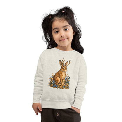 Cryptid jackalope toddler sweatshirt from the Cool Cryptids collection