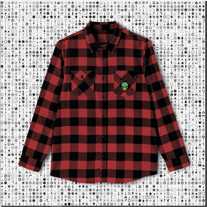 Cozy Alien Flannel Shirt - Unisex Black and Green Checkered Design, Perfect for Casual Wear, Gifts for Outdoorsy Friends, Halloween, [...]