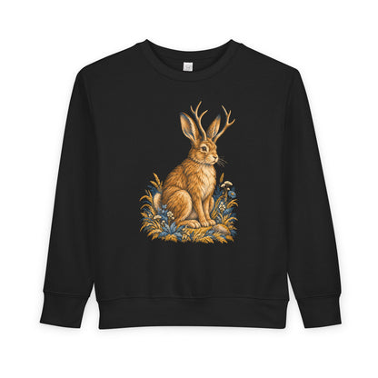 Cryptid jackalope toddler sweatshirt from the Cool Cryptids collection