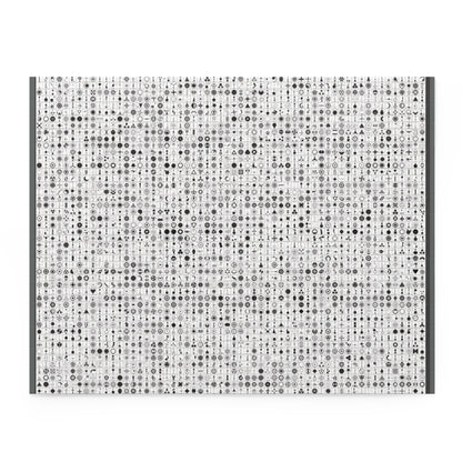 Crop Circles Minimalist Black and White Puzzle, 120, 252, 500-Piece, Modern Home Décor, Gift for Puzzle Lovers, Quiet Time Activity, Great for Family