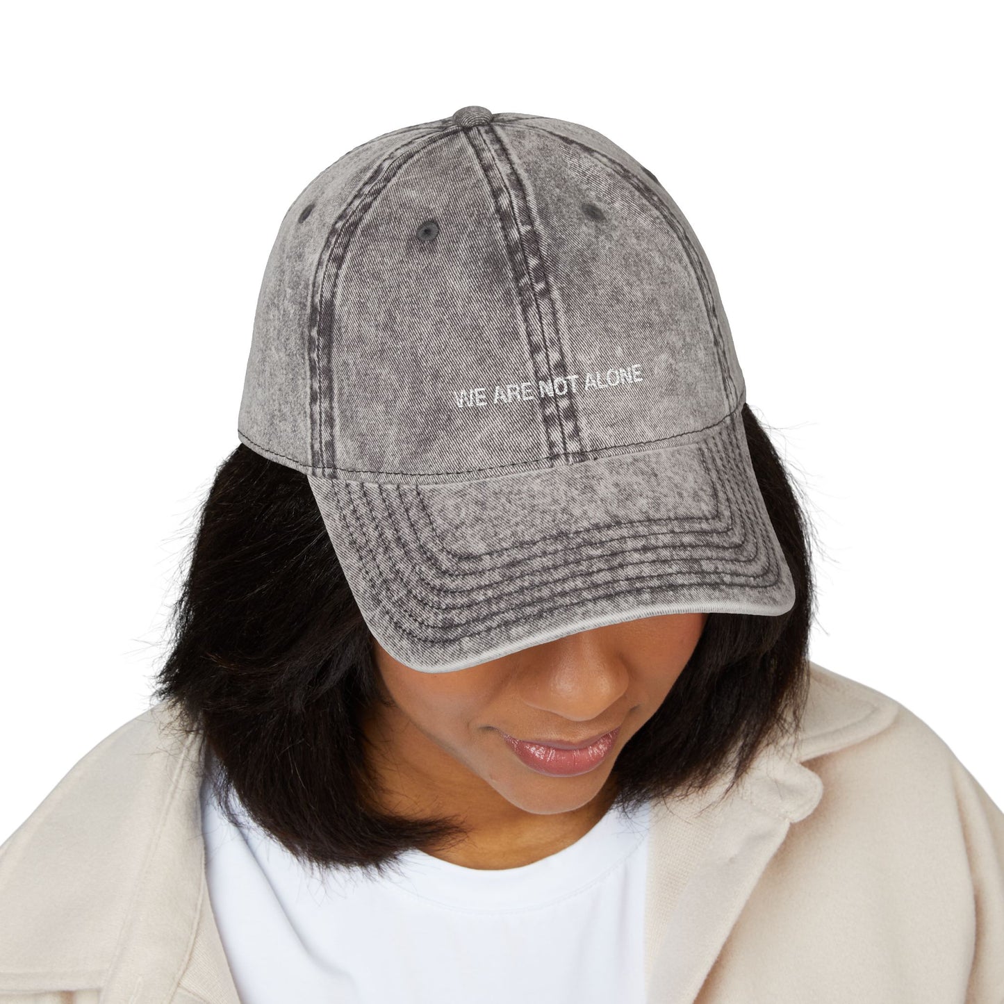 We Are Not Alone Distressed Hat from The Aliens Are Here