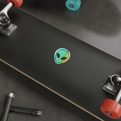Holographic Alien Head Sticker