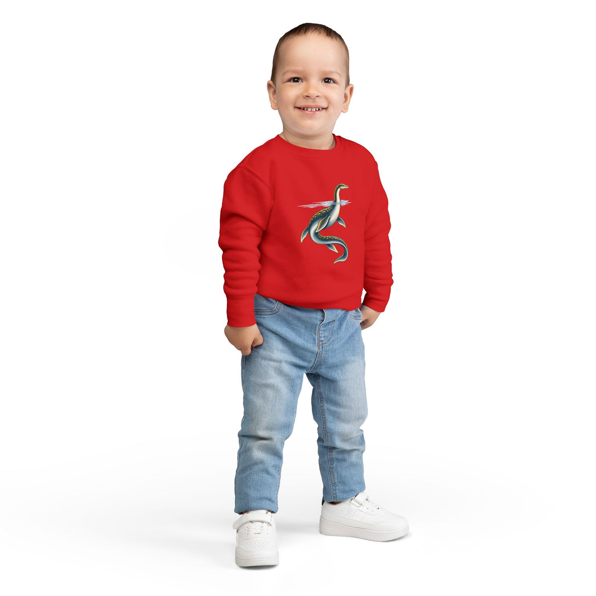 Toddler Sweatshirt — Playful Loch Ness Monster Graphic Pullover