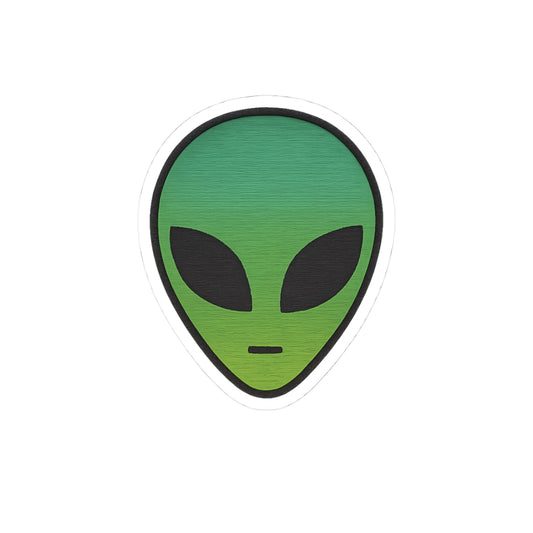 Alien Vibe Kiss-Cut Stickers - Whimsical Decor, Laptop Stickers, Cute Gift, Sci-Fi Lovers, Customizable Designs