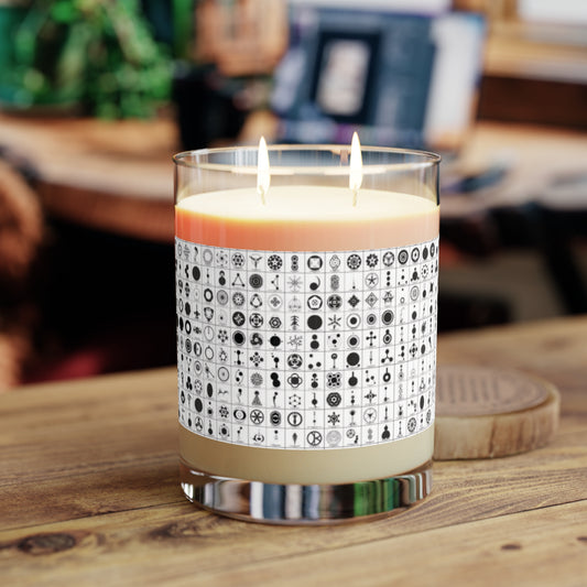 Crop Circles Elegant Black & White Scented Candle - Aromatic Home Decor, Relaxing Gift for Her, Modern Candle, Peaceful Ambiance