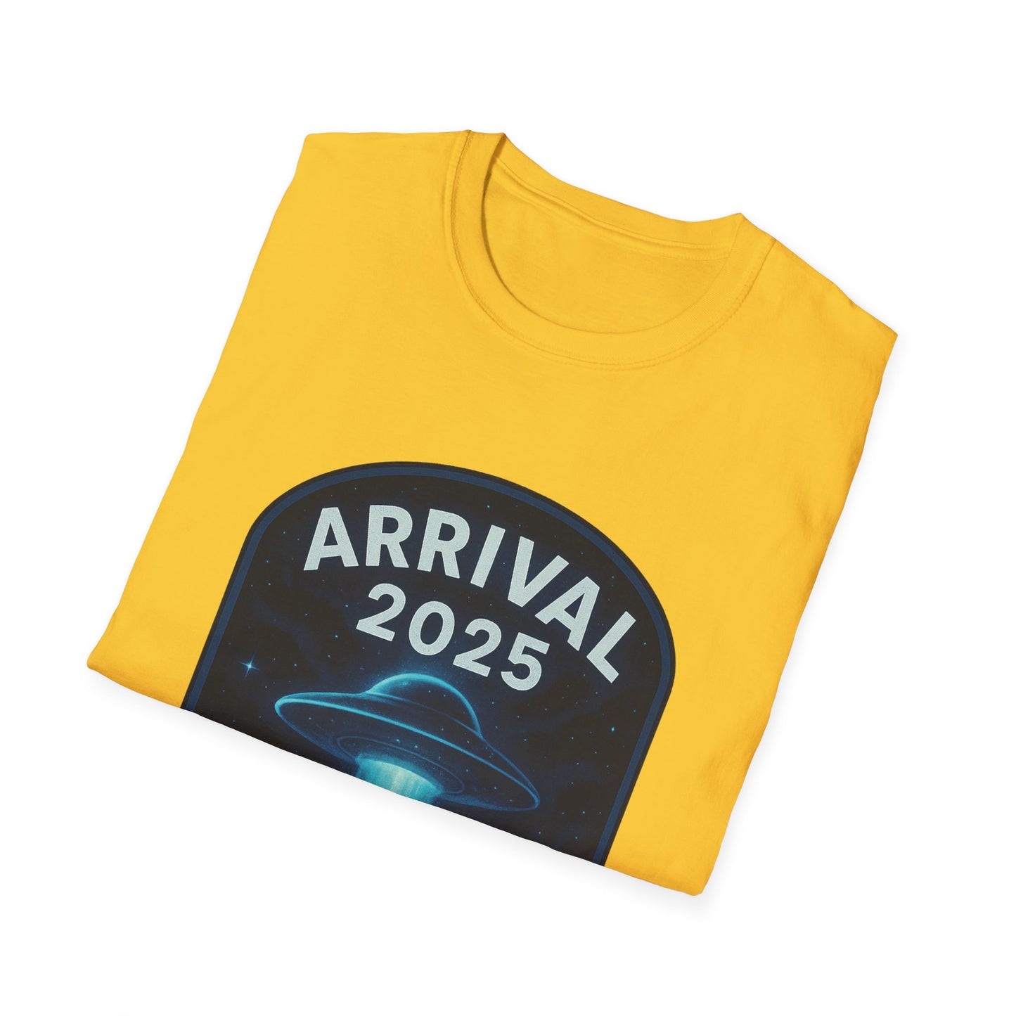 Unisex UFO Arrival 2025 T-Shirt, Funny Graphic Tee, Gift for Space Lovers, Sci-Fi Apparel, Alien Enthusiast Shirt, Casual Wear