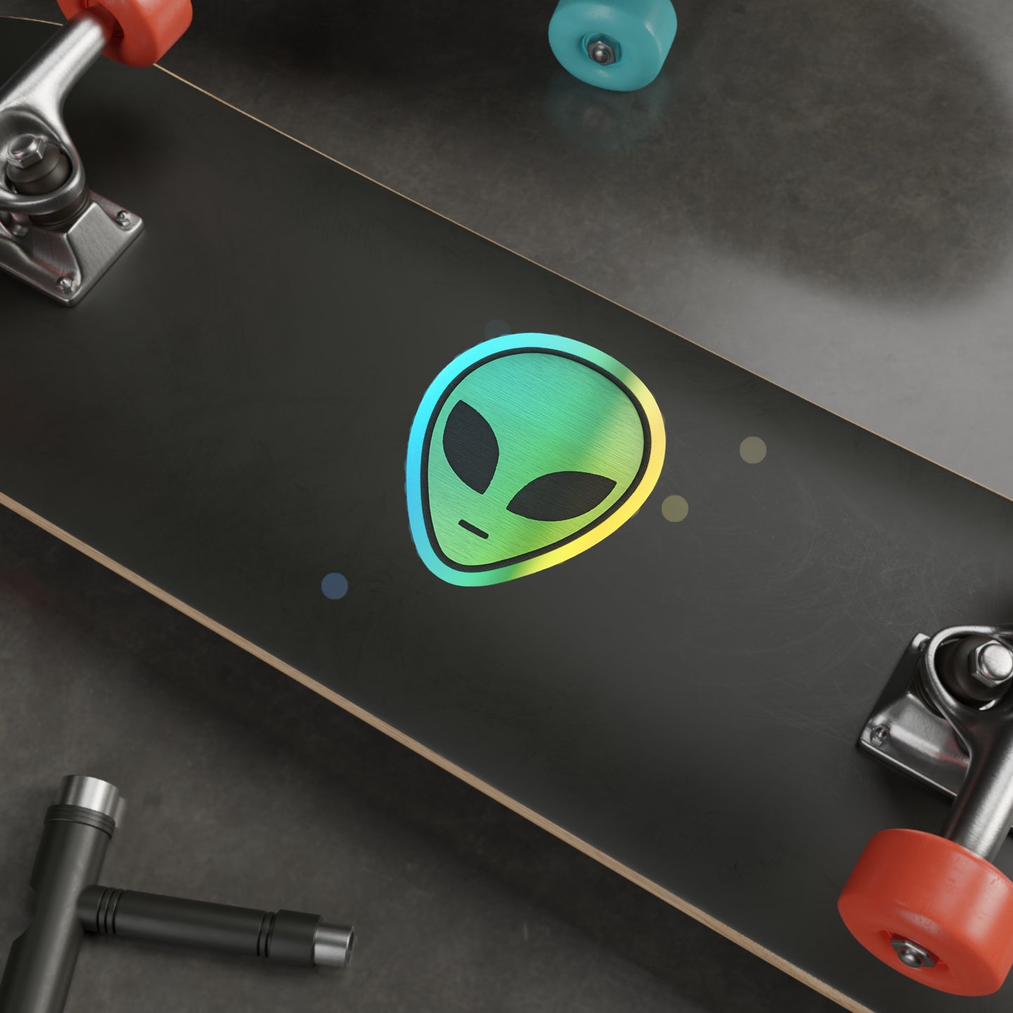 Holographic Alien Head Sticker