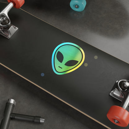 Holographic Alien Head Sticker