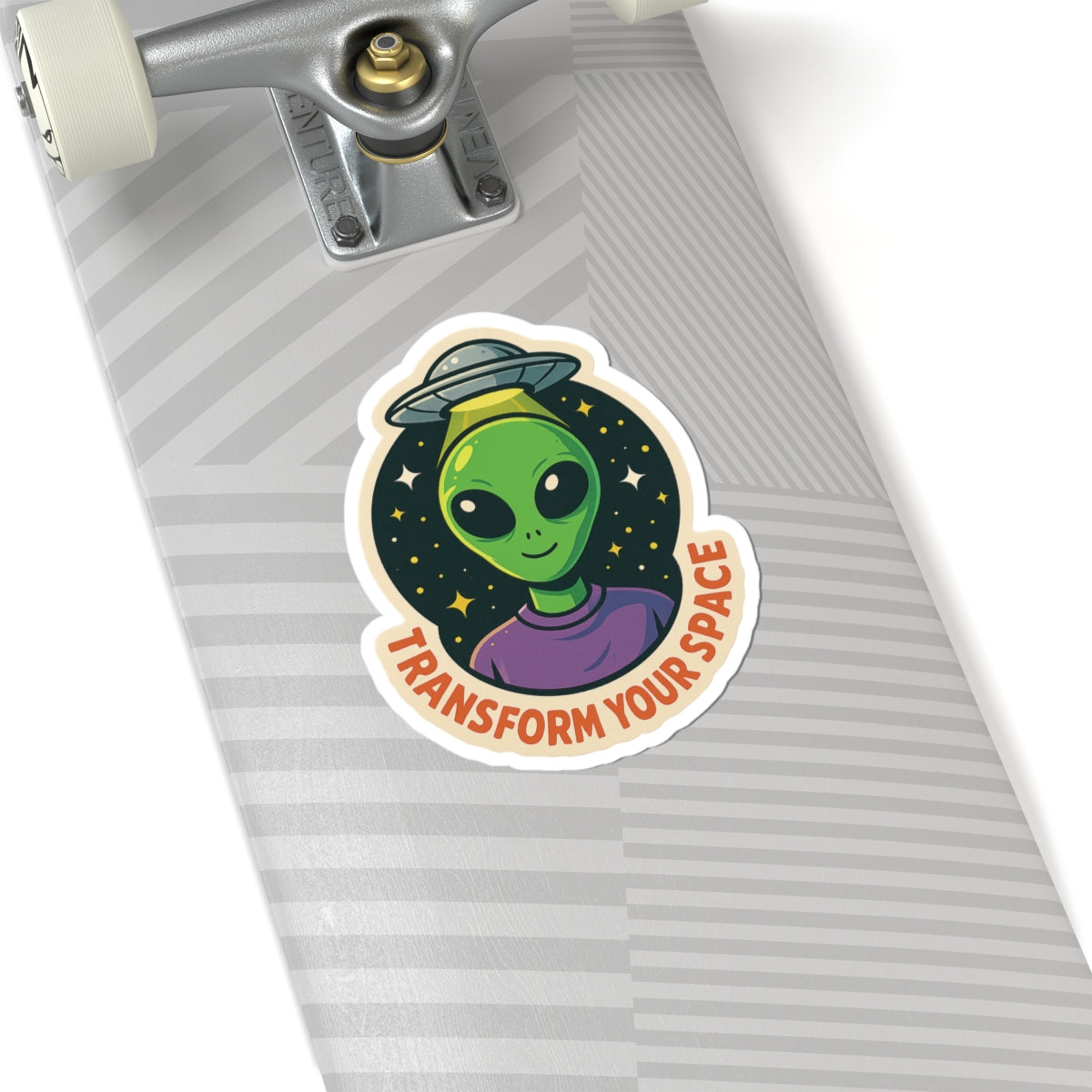 Transform Your Space | Alien Vinyl Sticker Available in 2", 3", 4", and 6" sizes | Square Glossy Kiss-Cut Sticker | Free Shipping