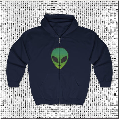 The Aliens Are Here Zip Hoodie – Classic Aliencore Zip-Up | Unisex Streetwear
