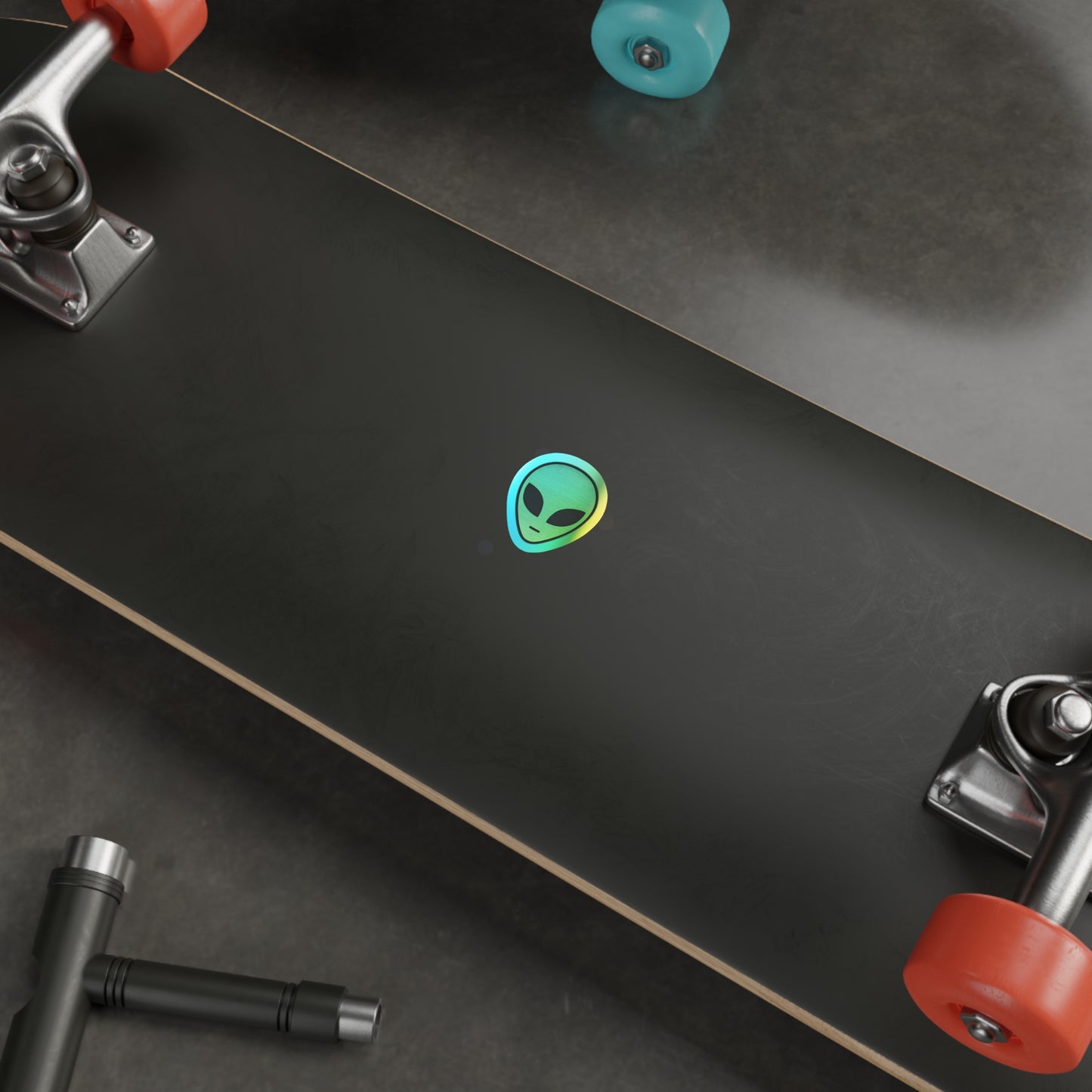 Holographic Alien Head Sticker