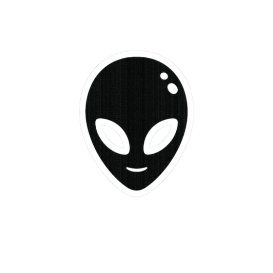 Alien Head Sticker | Minimal UFO Decal
