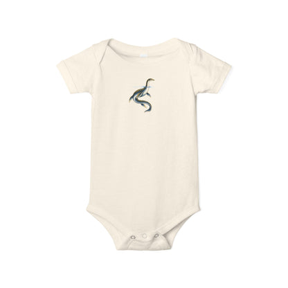 Baby One-Piece with Minimalist Sea Dragon Graphic