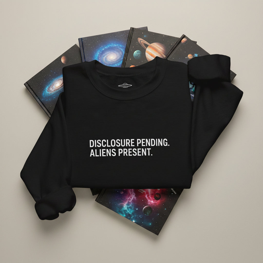 Disclosure: Pending. Aliens: Present. Embroidered Crewneck Sweatshirt
