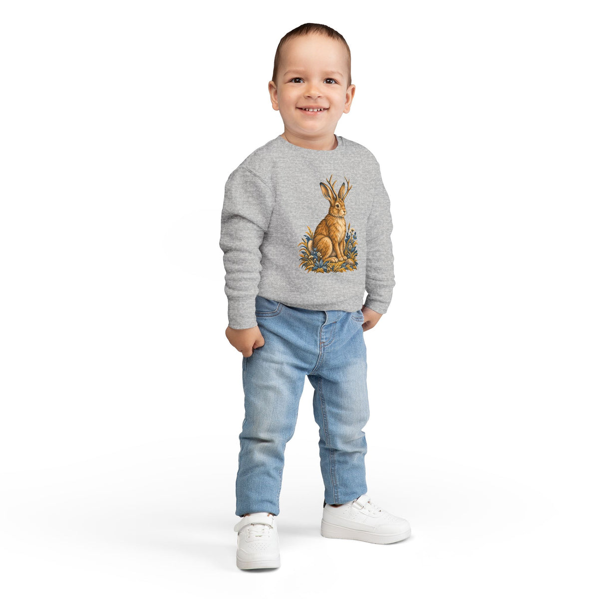 Cryptid jackalope toddler sweatshirt from the Cool Cryptids collection