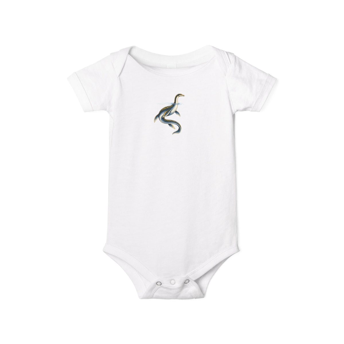 Baby One-Piece with Minimalist Sea Dragon Graphic