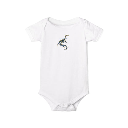 Baby One-Piece with Minimalist Sea Dragon Graphic