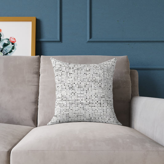 Crop Circles Square Poly Canvas Pillow - Modern Minimalist Home Decor, Cushion for Living Room, Cozy Throw Pillows, Gift for Housewarming