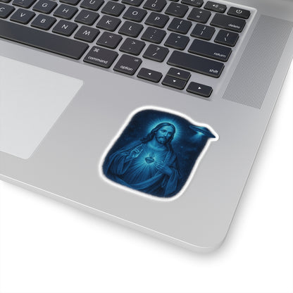 Galactic Jesus Kiss-Cut Stickers, Spiritual Decor, UFO Art, Cool Laptop Stickers, Religious Gifts, Outer Space Theme