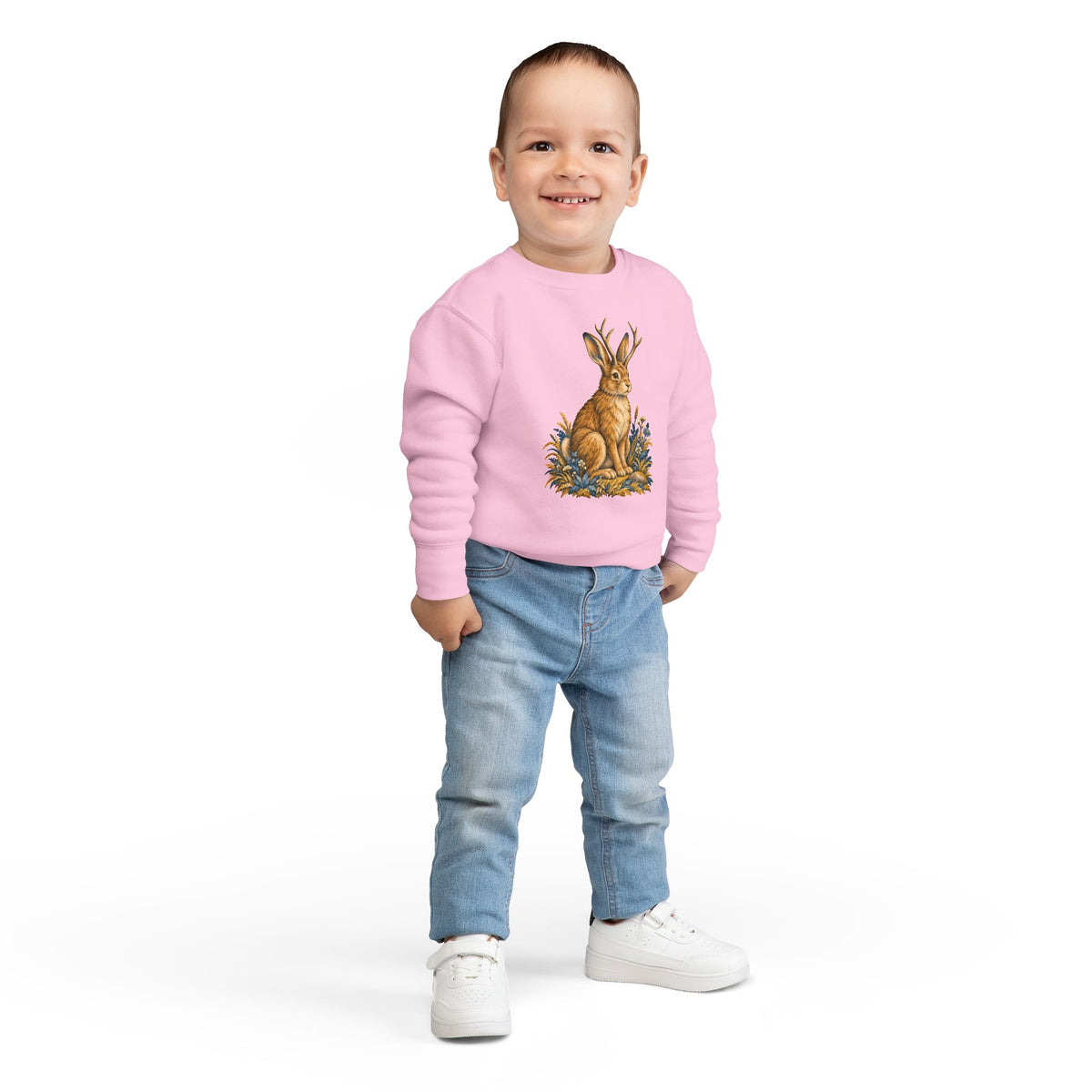 Cryptid jackalope toddler sweatshirt from the Cool Cryptids collection