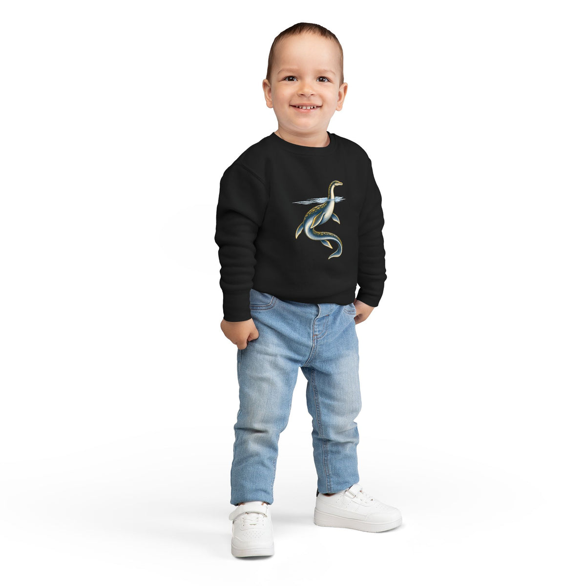 Toddler Sweatshirt — Playful Loch Ness Monster Graphic Pullover