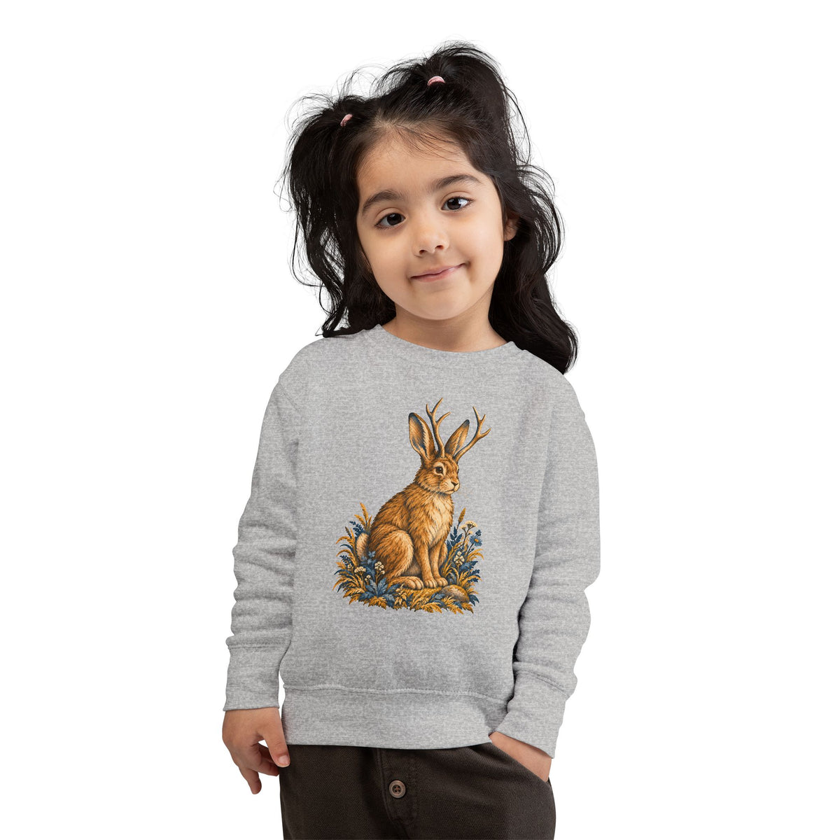 Cryptid jackalope toddler sweatshirt from the Cool Cryptids collection