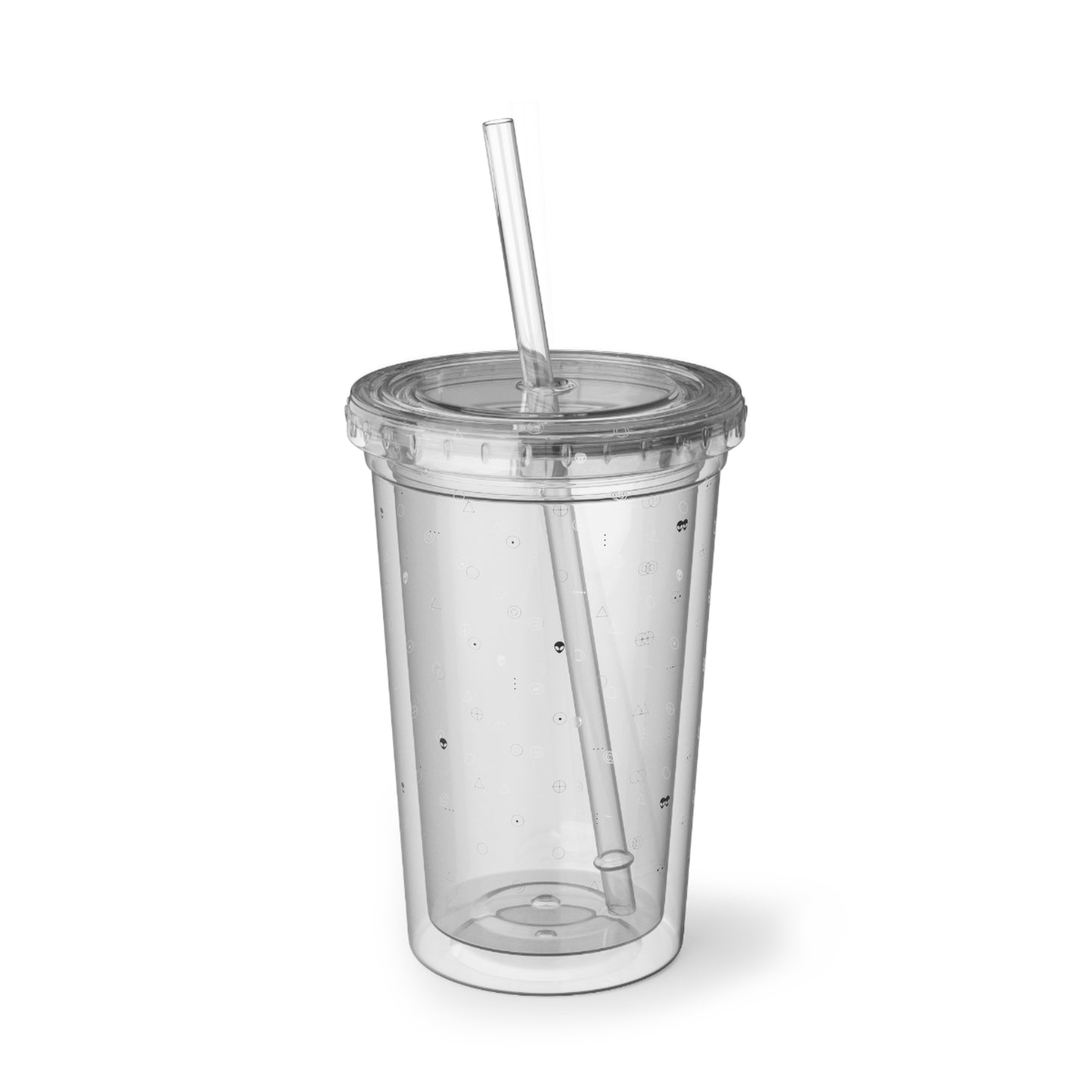Signals Pattern Clear Tumbler | 16oz Cosmic Cup