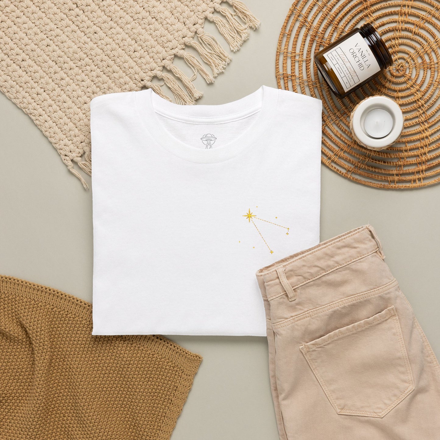 Sirius Star Map Embroidered T-Shirt