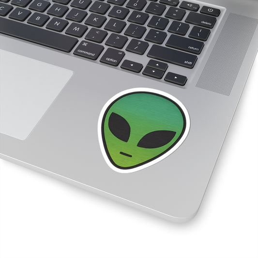 Alien Vibe Kiss-Cut Stickers - Whimsical Decor, Laptop Stickers, Cute Gift, Sci-Fi Lovers, Customizable Designs