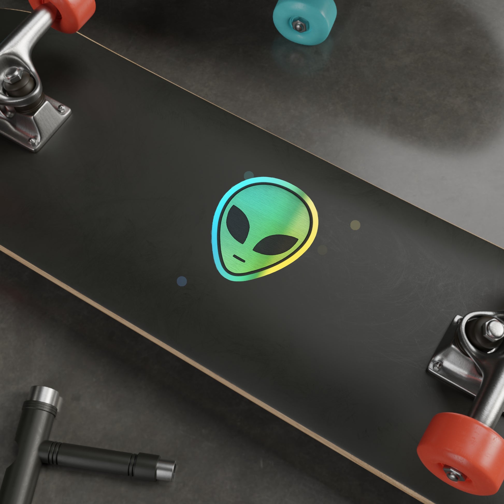 Holographic Alien Head Sticker from The Aliens Are Here
