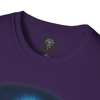 Sacred Glow Unisex T-Shirt, Spiritual Tee, Jesus Graphic Shirt, Inspirational Apparel, Christian Gift, Casual Wear, UFO