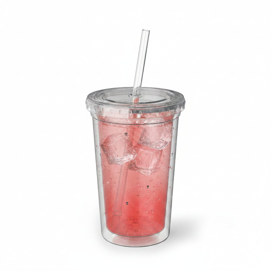 Signals Pattern Clear Tumbler | 16oz Cosmic Cup