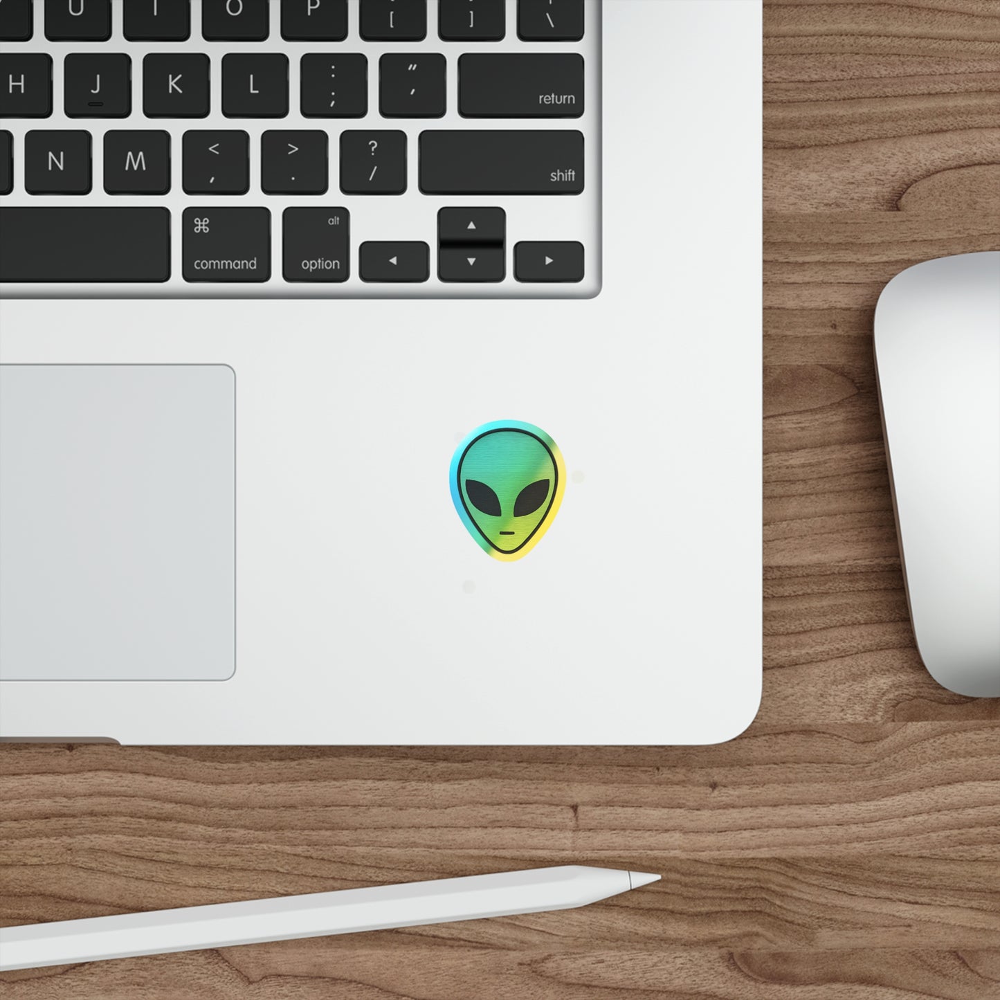 Holographic Alien Head Sticker from The Aliens Are Here
