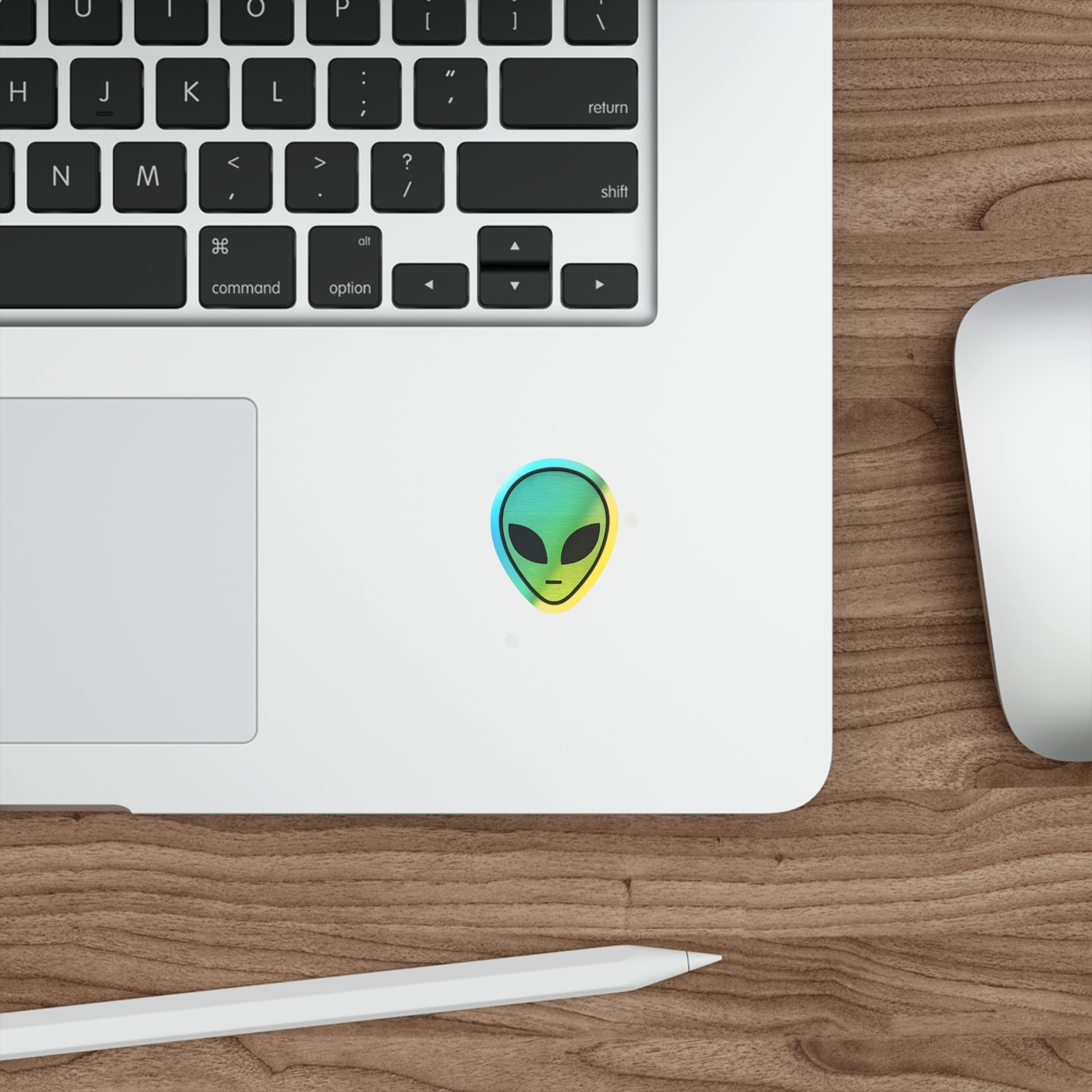 Holographic Alien Head Sticker from The Aliens Are Here